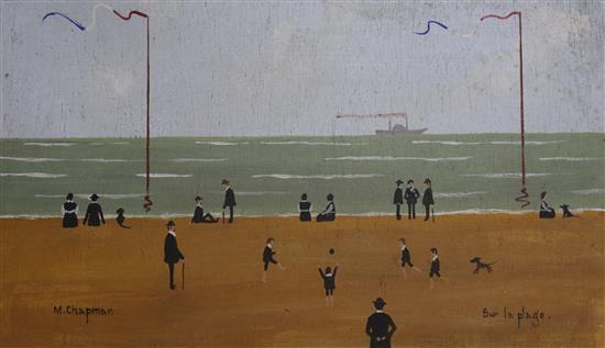 Margaret Chapman Sur La Plage 9 x 14in.,unframed